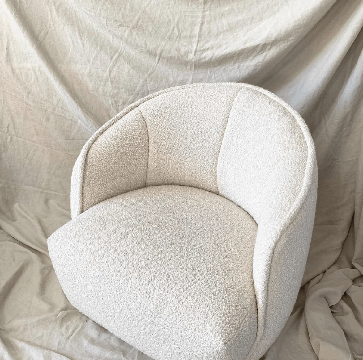 Boucle Chair - White - Image 11