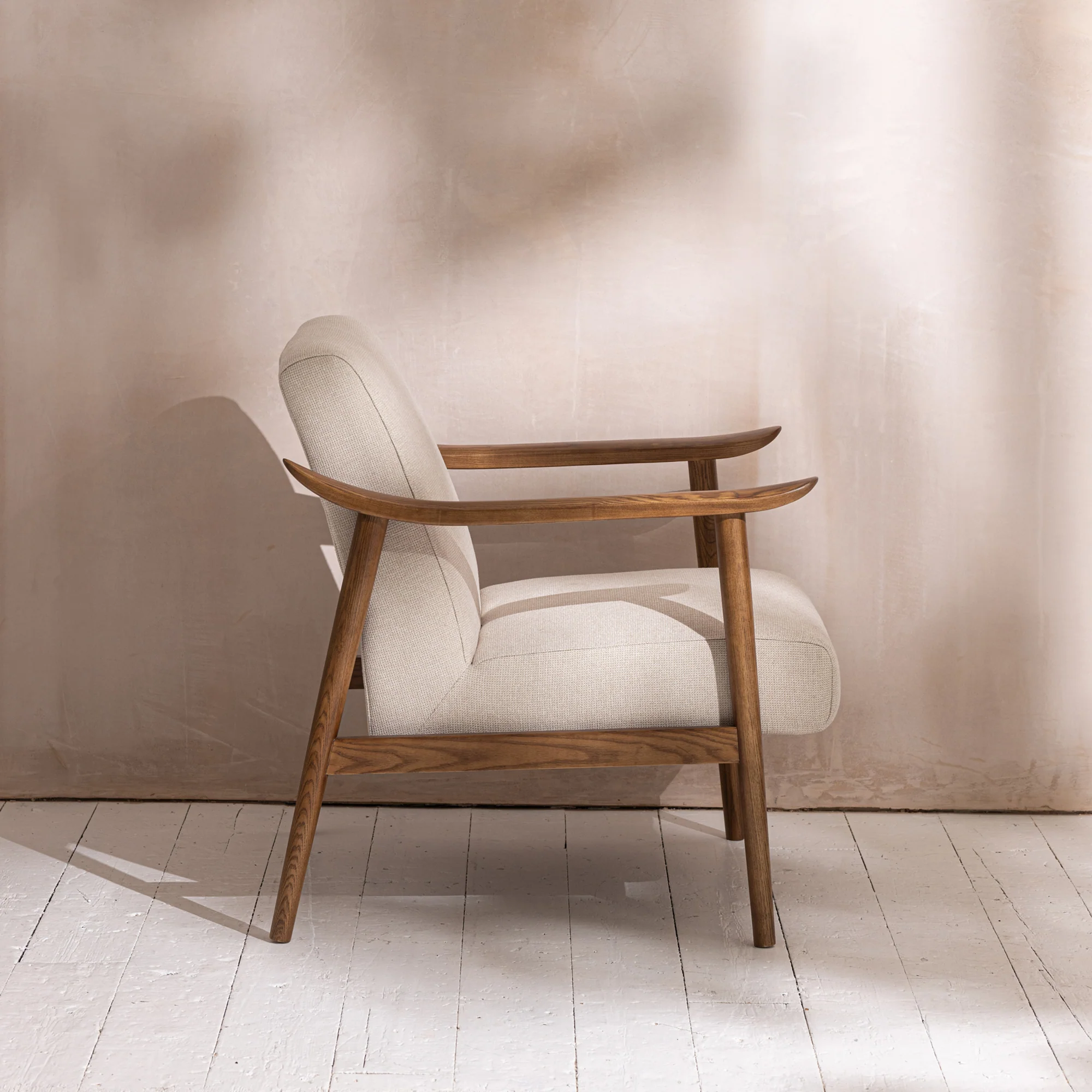 Canvas & Walnut Armchair - Image 10