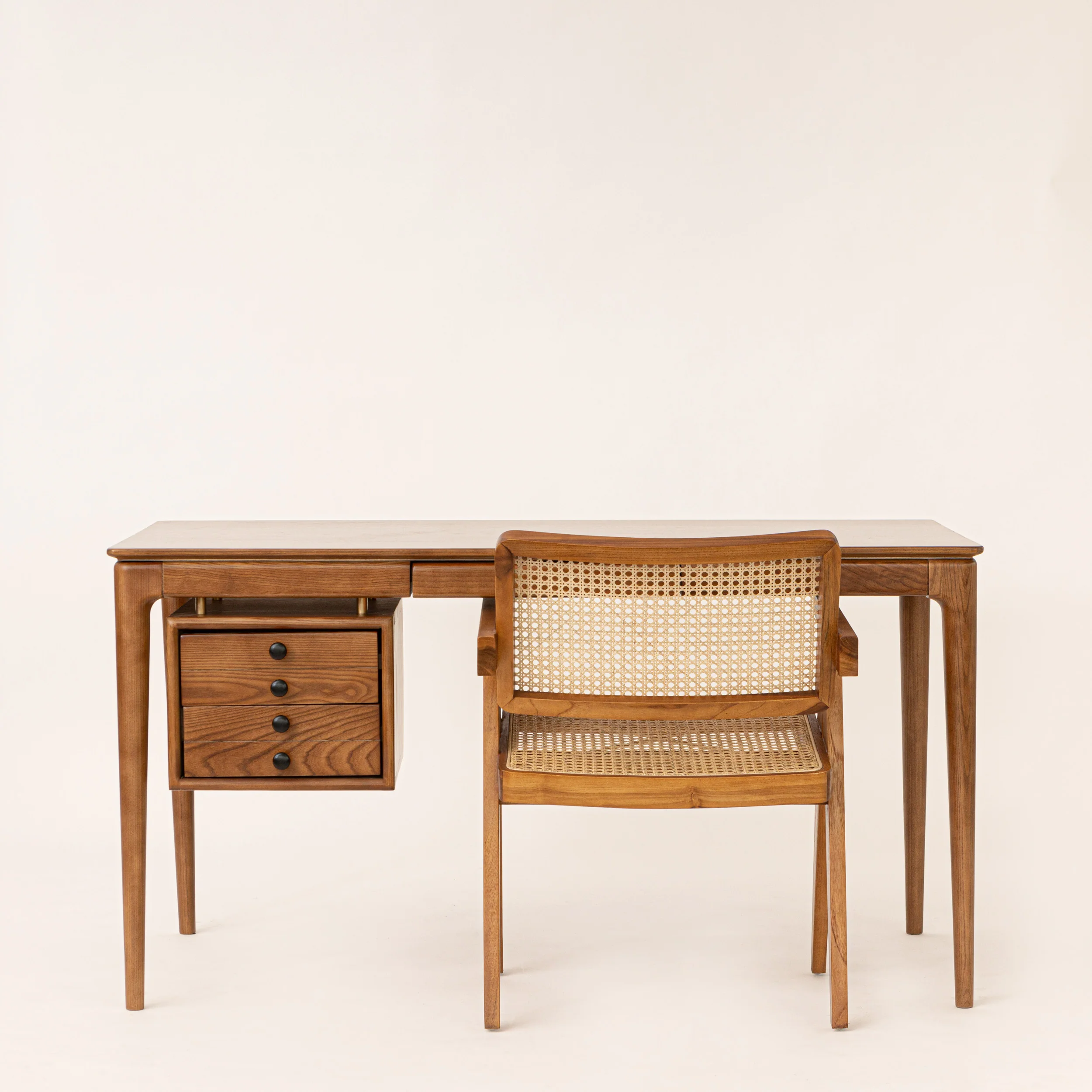 Timber Desk with Drawers - Image 11