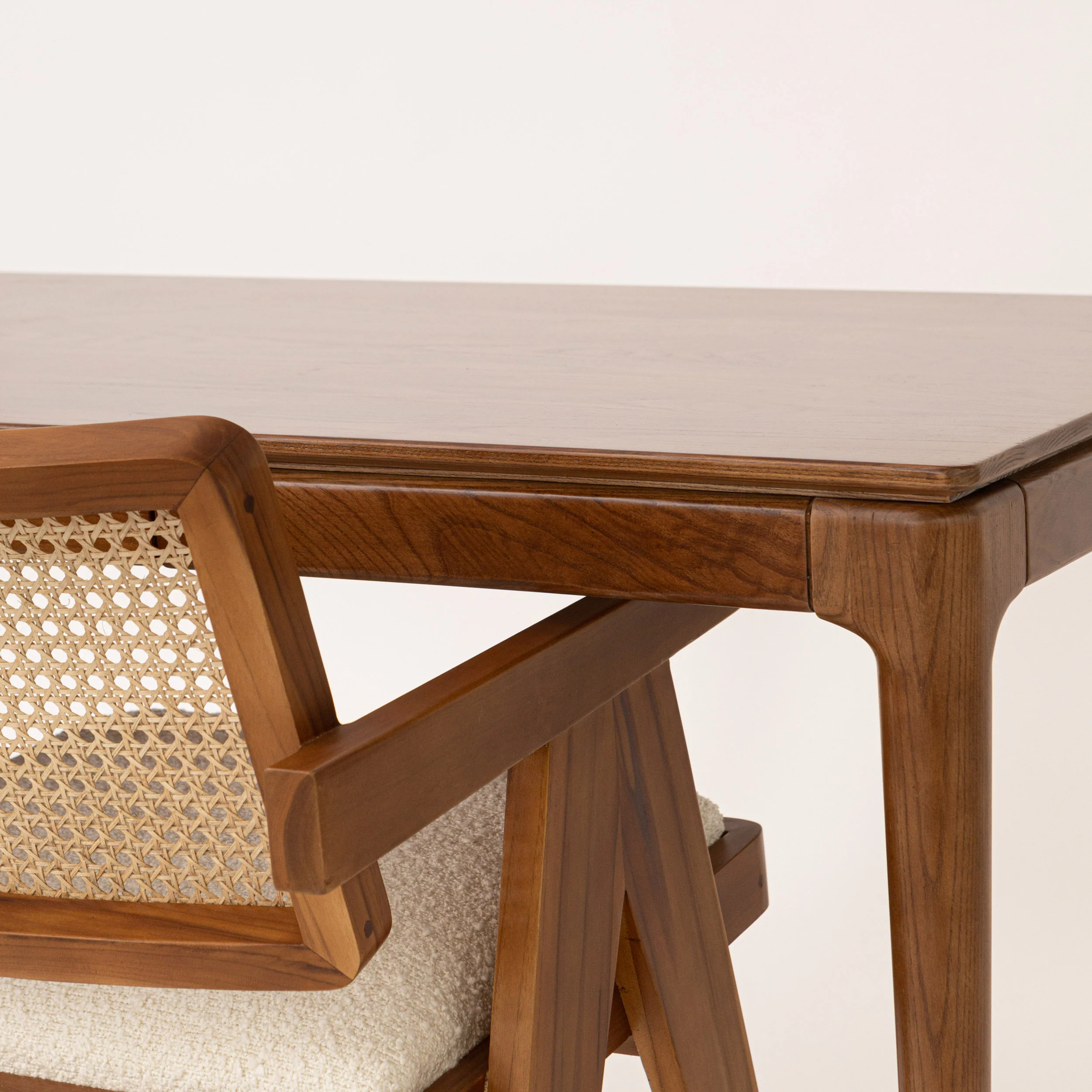 Timber Desk with Drawers - Image 9